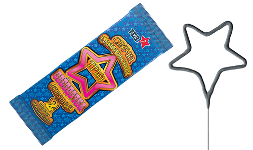  Бенгальские свечи фигурные 2 шт "Звездочка"  в Набережных Челнах